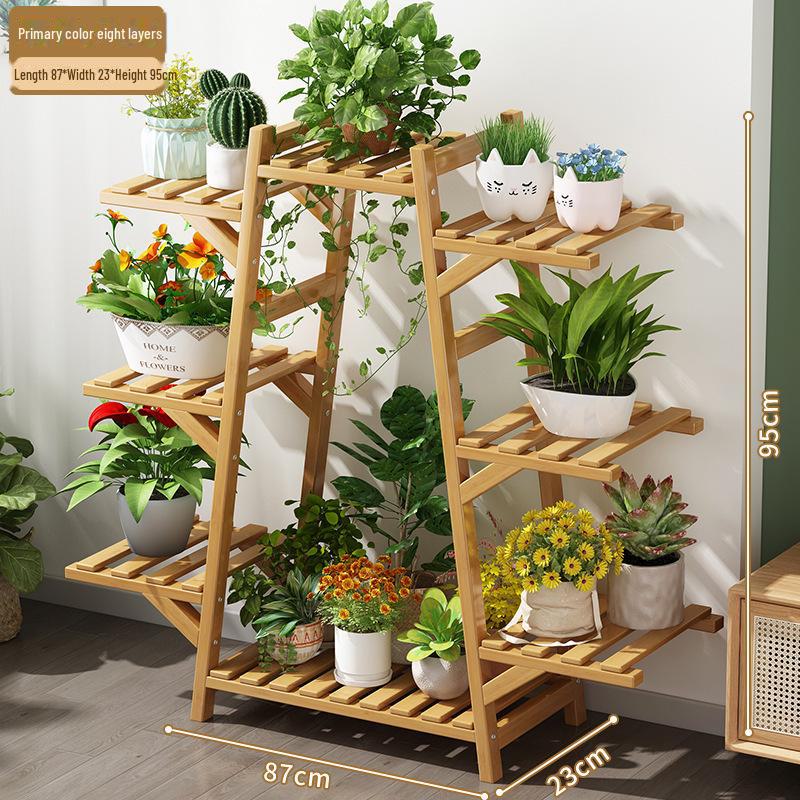 Многослойная подставка для цветов из цельного дерева для суккулентов и зелени на балконе для использования в помещении и на открытом воздухе