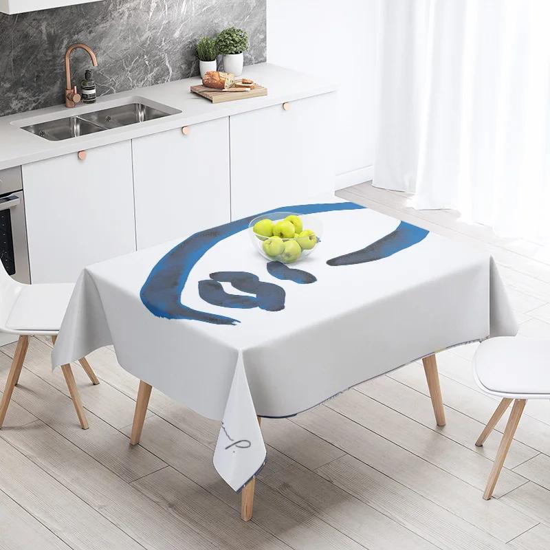 Abstract Plant Morandi Tablecloth Nordic Minimary Style Cafe Decorative Tablecloth Anti-Fading Hot Selling Style