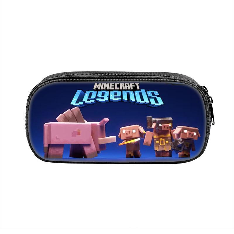 Сумка для хранения школьных принадлежностей Minecraft Legends из прочного полиэстера для детей