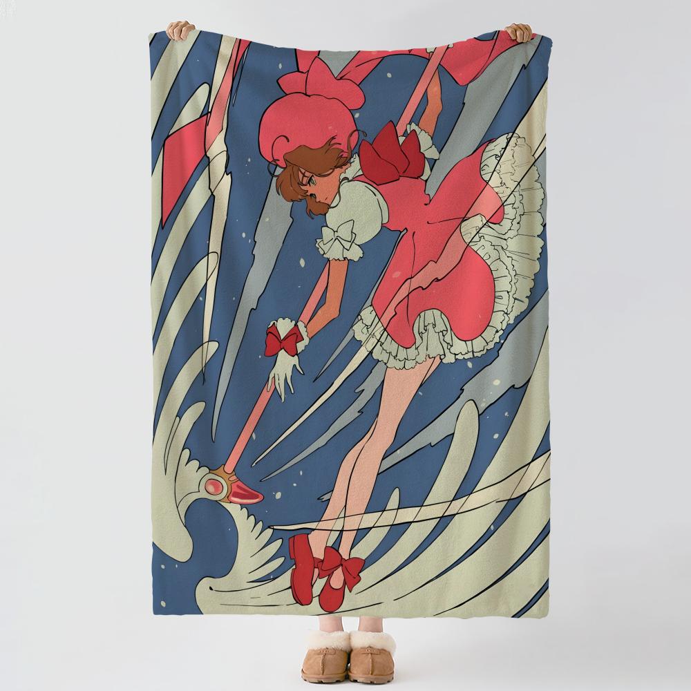 Аниме C-Cardcaptor Sakura-A Бросок Толстое Уютное Фланелевое Одеяло, Многоцелевое Использование В Помещении На Улице Ежедневный Сон