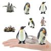 Моделирование пингвина, множественные фигурки для моделирования, ПВХ, морской пейзаж, животные, украшения для детей, игрушки, домашнее украшение