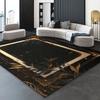 Luxury Black Golden Carpet for Living Room European Home Decoration Easy Clean Large Rugs Bedroom Cloakroom Non-slip Floor Mats