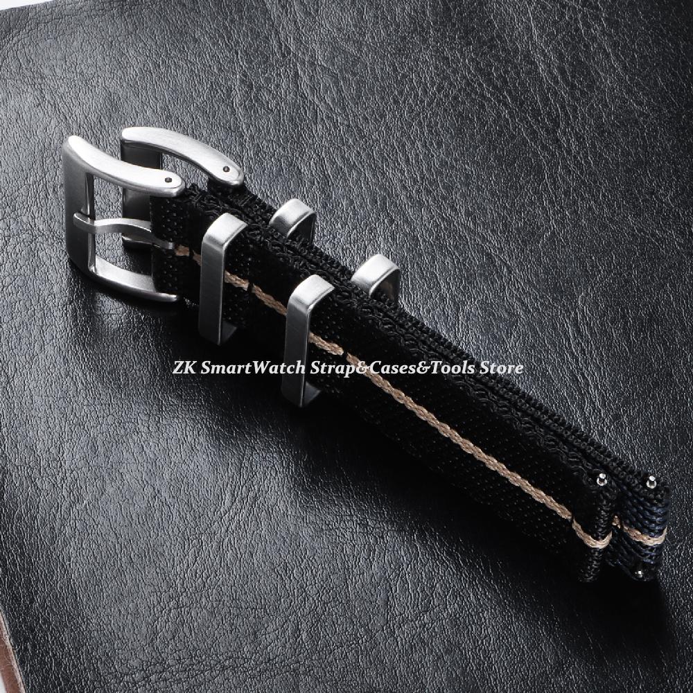 Нейлоновый ремешок для часов 20 мм 22 мм для военных видов спорта, быстросъемный ремешок для часов, армейский плетеный холщовый тканевый сменный ремешок, браслет