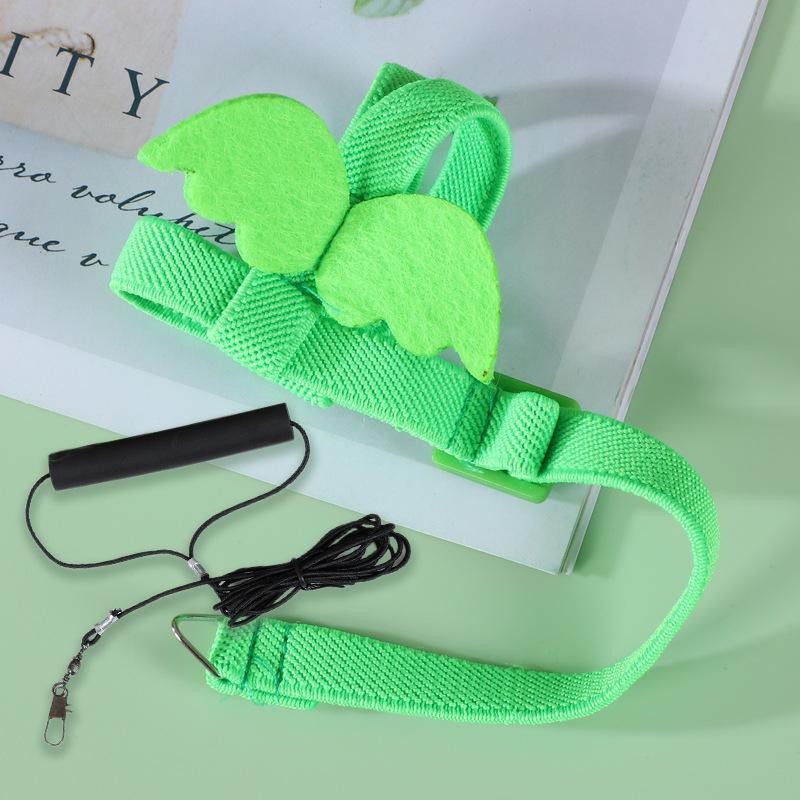 Random Adjustable Parrot Bird Harness Leash Set Anti-Bite Training Harness Parrots Outdoor Flying Rope