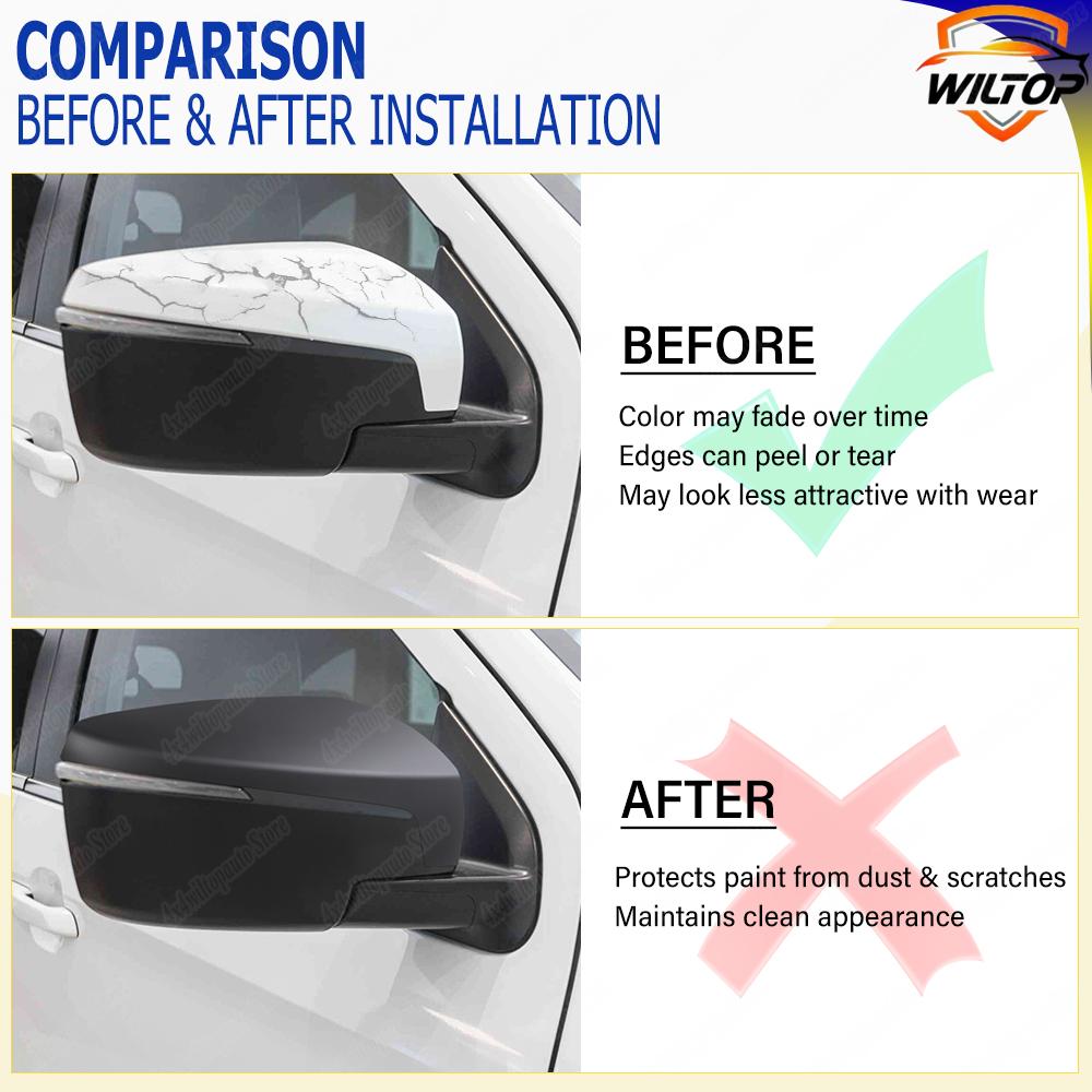 Car Mirror Covers for ISUZU D-MAX V-Cross DL40 AT33/35 2025 2025 Rearview Mirror Covers ABS Matte Black Car Exterior Accessories