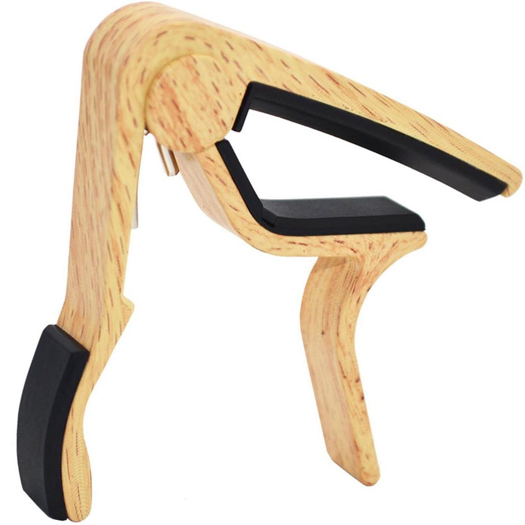 WINGO One Touch Guitar Capo Tast Electric Capo для акустической гитары Wood 5 Picks Guitar, (Светлый цвет) -