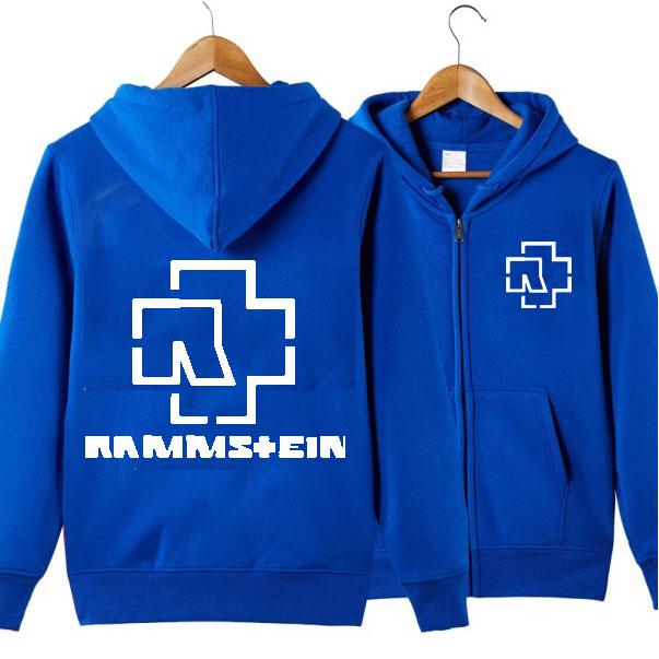 Новая куртка с капюшоном Rammstein, кардиган на молнии, мужская мода, свободный свитер с капюшоном для мужчин