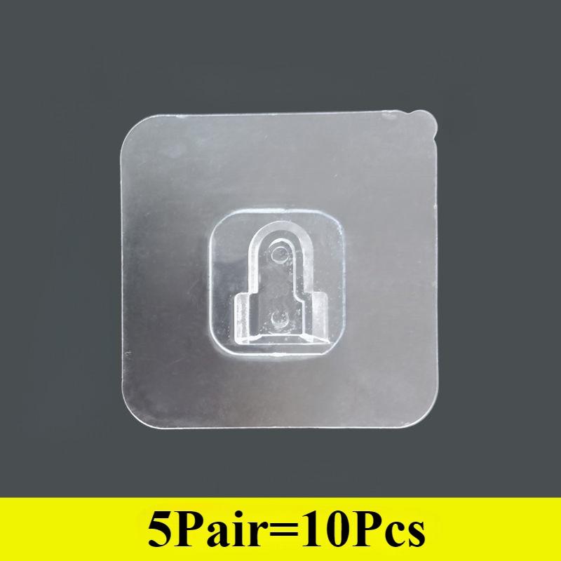 Самоклеящиеся настенные крючки прозрачный двухсторонний крючок для кухни ванной комнаты вешалка для хранения присоска держатель домашний органайзер