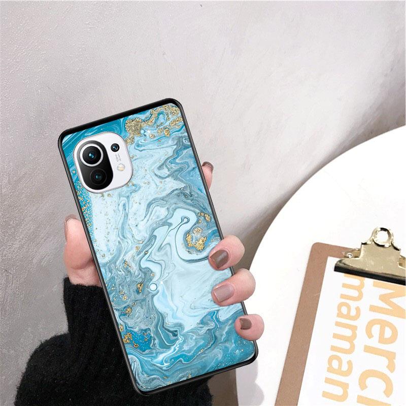 Чехол для телефона 'Мрамор темно-синий' для Xiaomi 12 Mi 10T 11T 11 Pro 10 10T 11 lite 10pro 11Ultra Poco X3 Pro Poco F3 M3