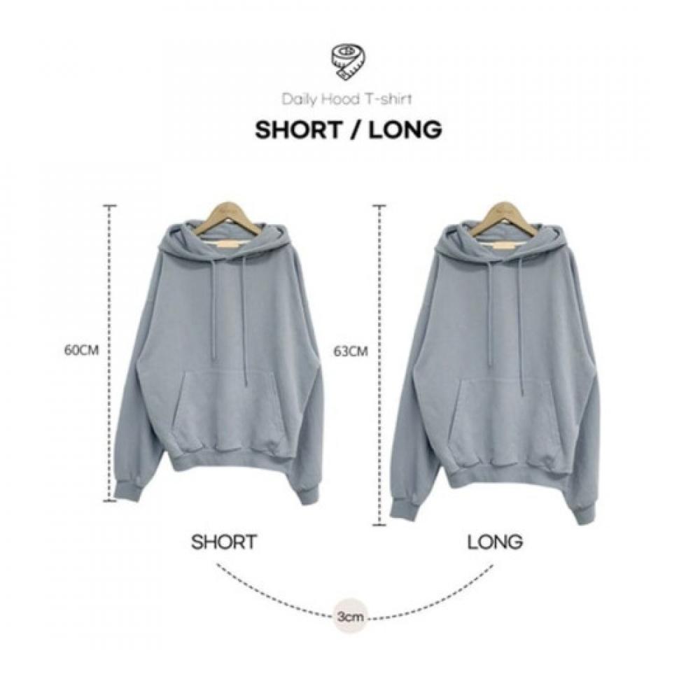 The Pink Unisex Oversized Basic Solid Hoodie 12 Colors 2 Lengths