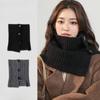 Knitted Fake Collar Scarf Women Warm Turtleneck Neck Warmer Detachable Winter Windproof Scarf