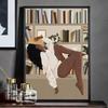 Fashion Black Girl SelfAdhesive Art Poster  Aesthetic Wall Decor Whitepaper Prints Stylish Home Decoration Artwork