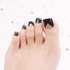 With Glue Fake Toe Nails Short Nails Patch Gold Powder False Toenails Full Cover False Nails