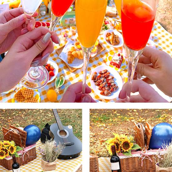 Portable Picnic Blanket Waterproof Moisture-proof Thickened Classic Plaid Rectangle Foldable Multipurpose Camping Mat Outdoor Supplies