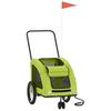 Bicycle Trailer for Dogs Green Oxford Fabric and Iron