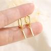 S925 Silver Geometric Bar Hoop Earrings For Women Minimalist Straight Drop Earrings Chic Niche Design Jewelry