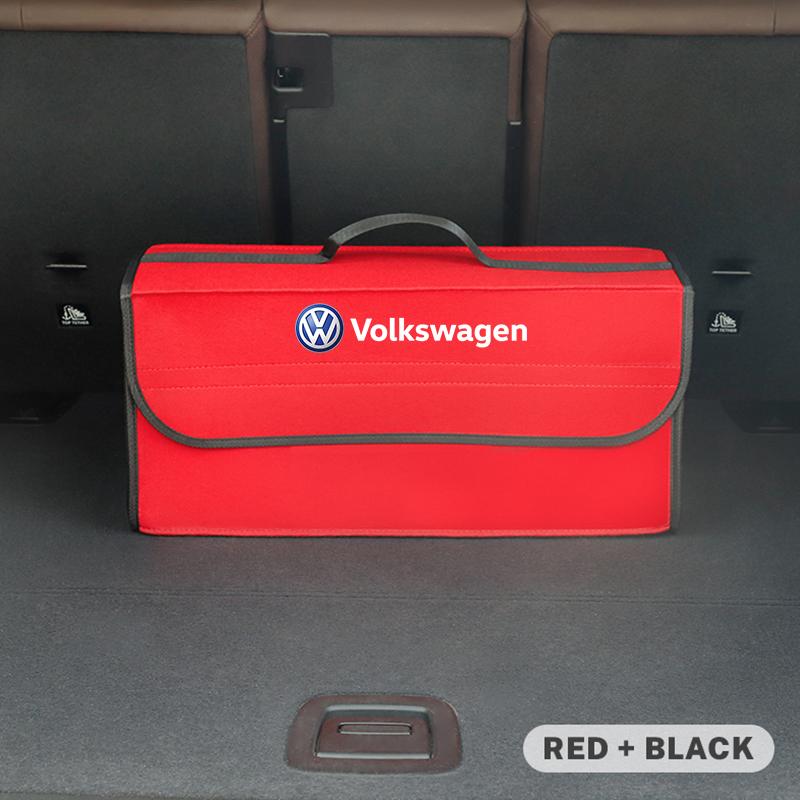 Valve Stems Caps VW Car Interior Organizer Box Foldable Felt Cloth Storage Bag For Volkswagen Polo Golf GTI CC Tiguan Arteon Pas zw4