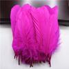 100pcs /Lot Colorful Hard Stick Natural Goose Feathers For Needlework Crafts Feather Handicraft Decor Wedding Accessories Plumes