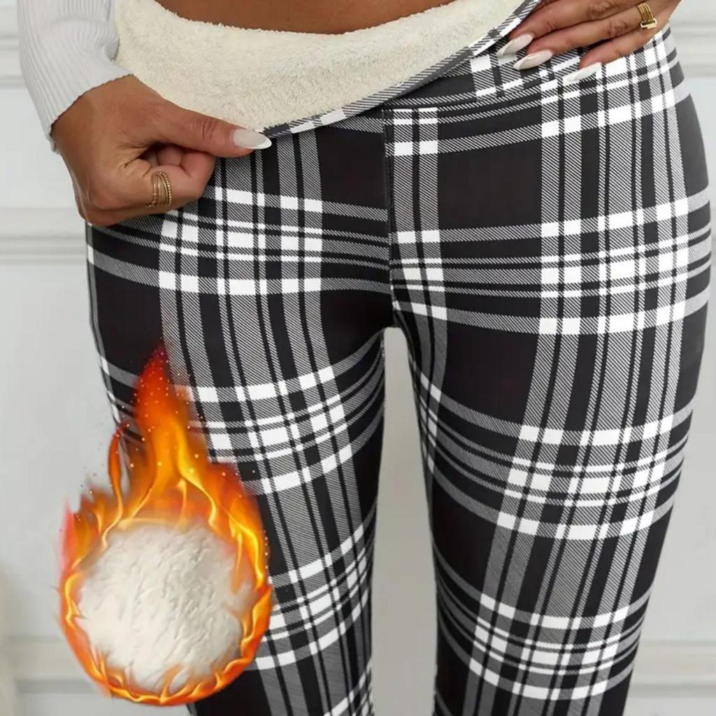 Женские термолеггинсы в рубчик с флисовой подкладкой, с высокой талией, утягивающим дизайном и карманами, моделирующие леггинсы для подтянутых ягодиц
