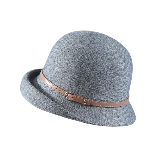 Шляпа-котелок в британском стиле, шерстяная повседневная шляпа с подвернутыми полями, ремешок из искусственной кожи, женская осенне-зимняя городская шляпа