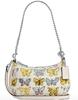 Сумка Сумка через плечо Принт с бабочками Бабочка с цепочкой-ручкой Teri Crossbody 2WAY Маленькая Мини-сумка ПВХ Легкая Белый Мультиколор Серебряная фурнитура CAJ94