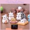 Adorable Resin Figurine Hamster Mini Ornaments For Terrarium Or Bonsai Display