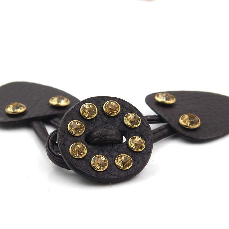 5 шт. Пуговицы для пальто, Мода в корейском стиле с кожаными парными пуговицами, Металлические пуговицы-рожки, Пуговицы-круассаны, Пуговицы для пальто, Пуговицы для тренча/свитера