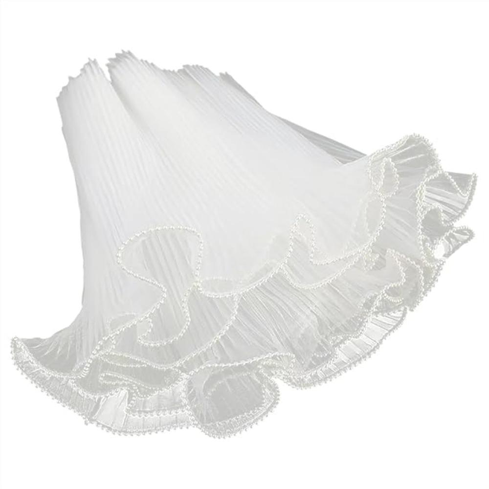 3 Pcs Pearl Edge Packaging Paper Flower Wrapping Mesh Yarn Bouquet Wrapping Yarn Gift Wrap Mesh Paper Florist Supplies