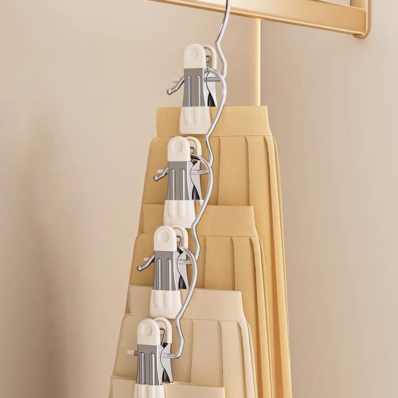 20 шт. прищепок из нержавеющей стали, зажимы для белья, прищепки для белья, крючки для одежды, вешалки для брюк, органайзер, вращающийся на 360°, портативный