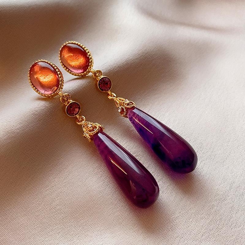 BLINGBAY женские серьги Maillard, тигровый глаз, камень, геометрические серьги, модные легкие роскошные ретро-серьги, высококачественные универсальные серьги, ювелирные изделия, подарки