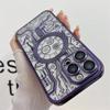 Роскошный магнитный чехол для телефона с гальваническим рисунком для iPhone 15 14 13 12 11 Pro Max, защита объектива, противоударный чехол для iPhone 14 13 12 11