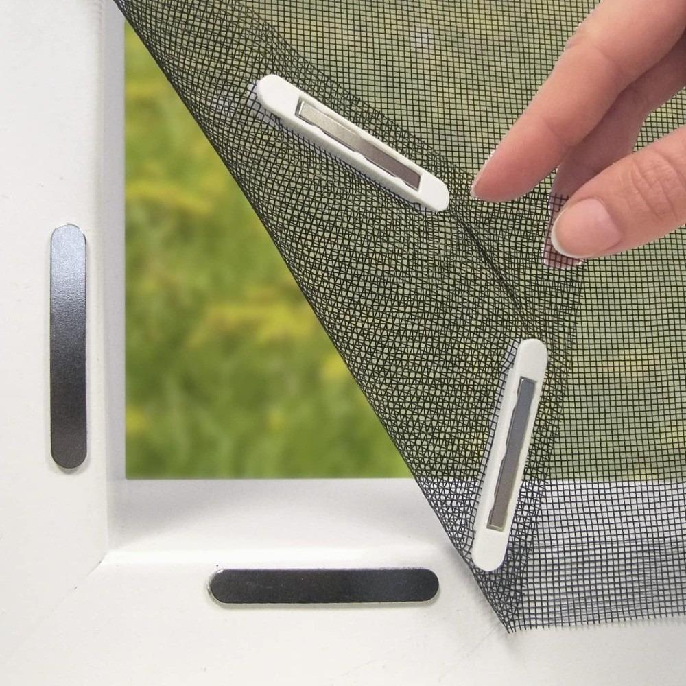 1set Cut And Adjustable Size Magnetic Window Screen Anti-Insect Fly Screen Home Windows