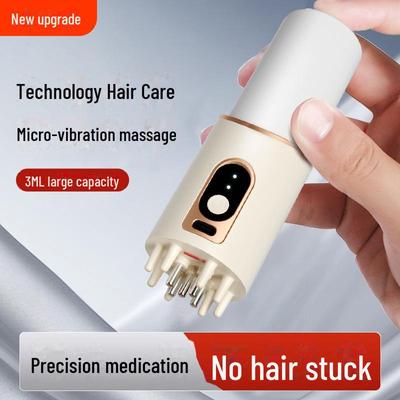 Массажная расческа для роста волос и кожи головы с красным светом и роликом с эфирным маслом