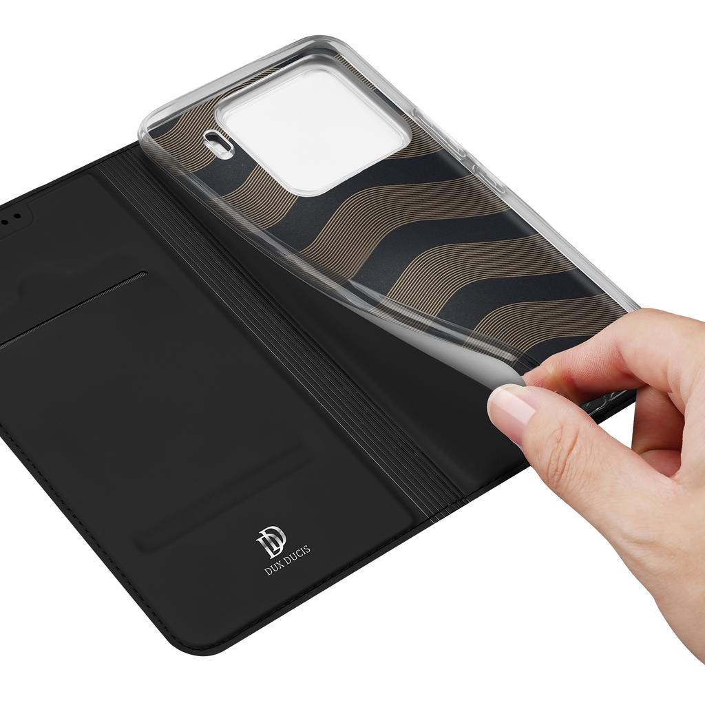 Для Xiaomi 15 Pro Чехол DUX DUCIS Skin Pro Series Кожаный чехол-подставка Держатель для карт