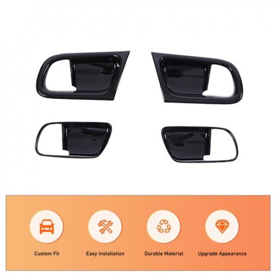 Glossy Black Interior Door Handle cover trim For Infiniti G37 G25 G35 2007-13