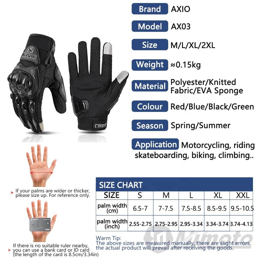 Motorcycle Racing Gloves Summer Touch Screen Full Finger Motorbike Glove Protective Anti-fall Guantes Moto Non-slip Riding Glove