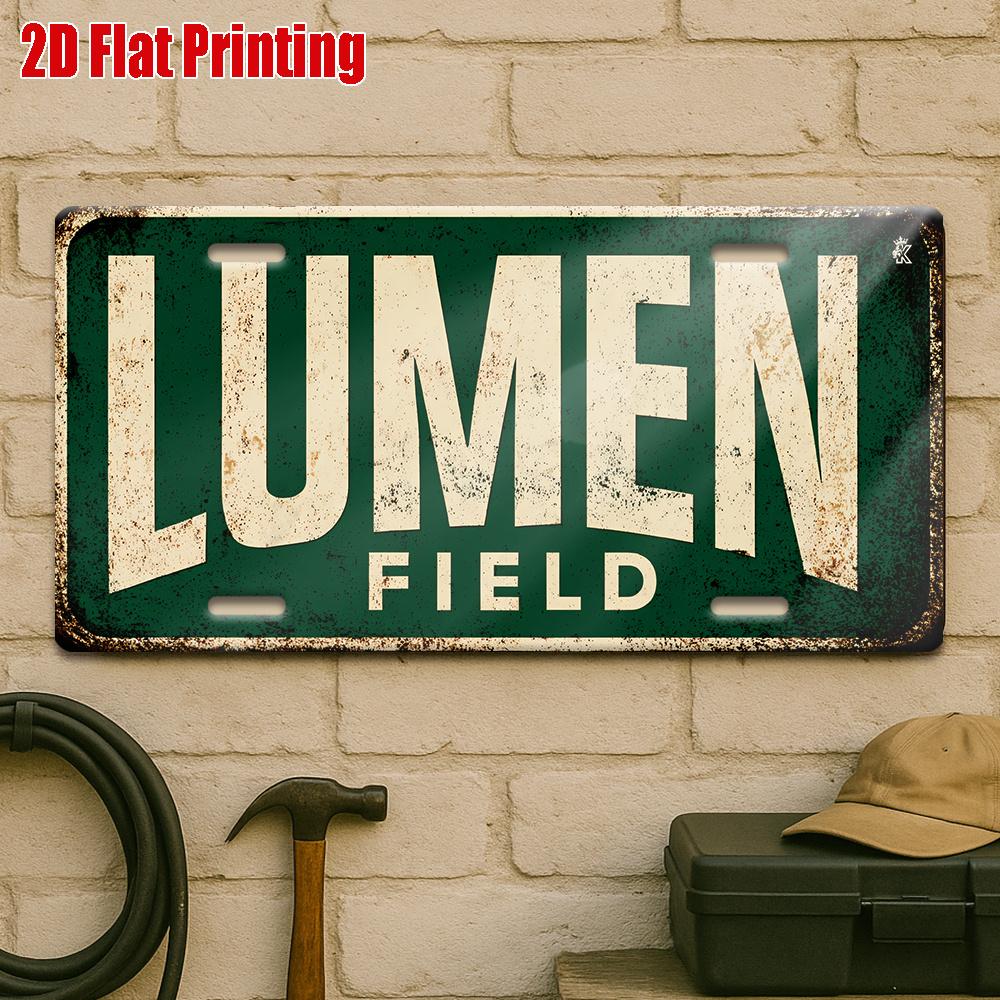 D Flatpc Vintage Metal Sign for Decorative Use Only Lumen Field Seattle Logo a Musthave for Sports Fans Footballthemed