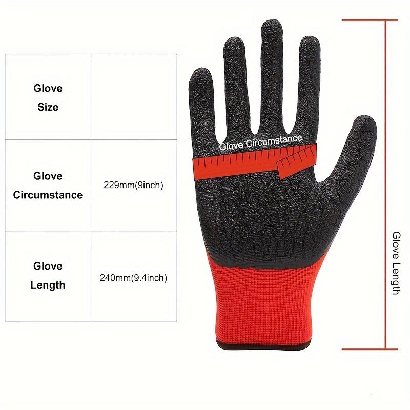 12 пар рифленых латексных рабочих перчаток для мужчин и женщин, для строительства, садоводства, ландшафтного дизайна