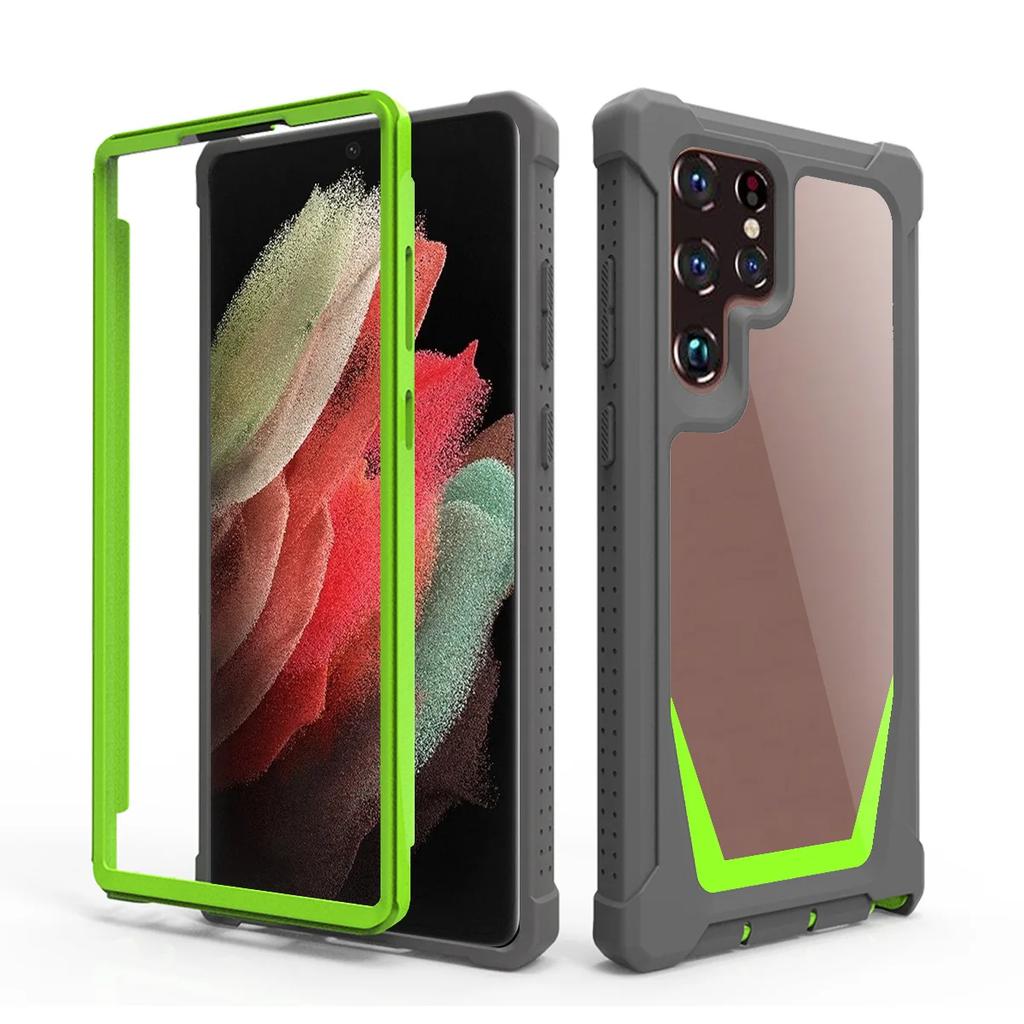 Бронированный чехол для Samsung Galaxy S25 S24 S23 S22 S21 Ultra Plus 5G S20 Note 20 10 Чехол Защита от падения Подушка безопасности Прозрачный корпус Fundas