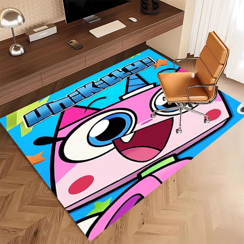 1pc UniKitty Print Area Rug - Soft, Washable Non-Slip Indoor Mat, Living Room, Home Office Decorative Rug,Office Decorative