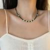 2025 Agate Pearl Necklace: New Chinese-Style Lucky Bead Choker, Light Luxury Niche Design, Women's Clavicle Chain