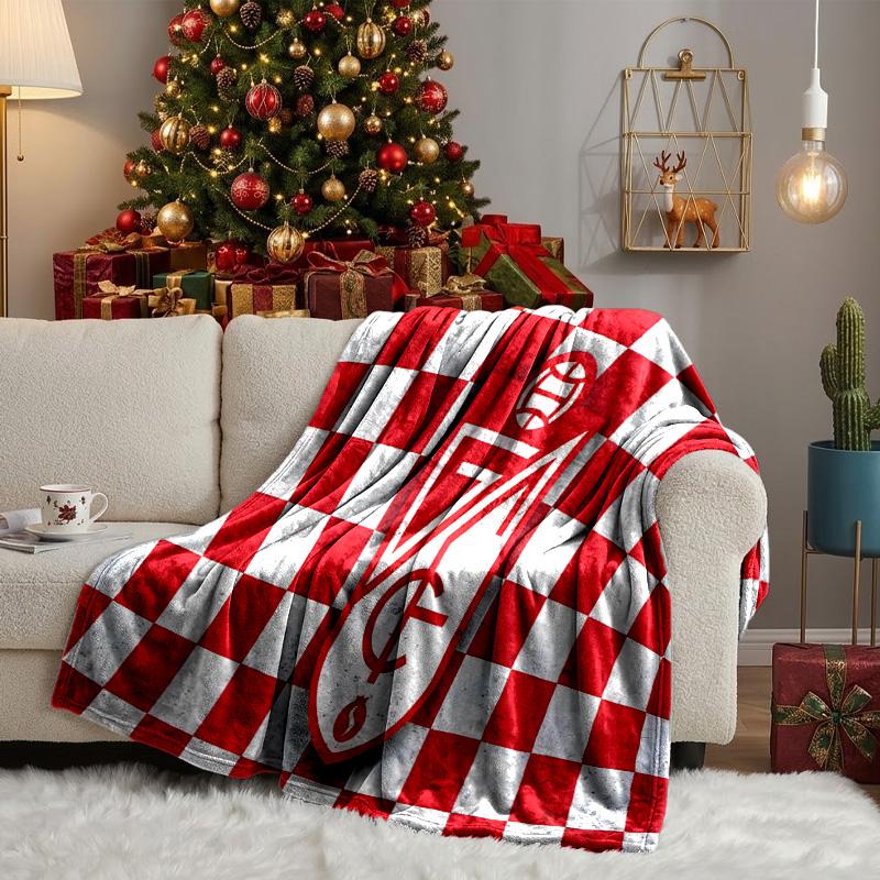 Granada Golden Crest Throws Blanket Flannel Blankets Plush for Couch Bed Gifts for Men Women Travel picnic blanket Christmas fan gifts