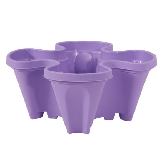 Растительный горшок вертикально штабелируемый компактный плантатор для клубники из полипропилена для садоводства