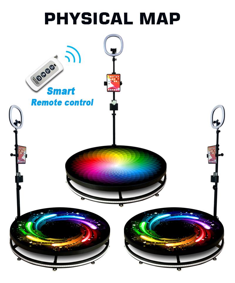 Быстрая доставка 360 Photo Booth Spin Machine 360-градусная камера фотобудка видео аксессуары вращающаяся 80 см цена для вечеринок