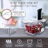 Sous Vide Container with Lid Rack Clear 12 Quart