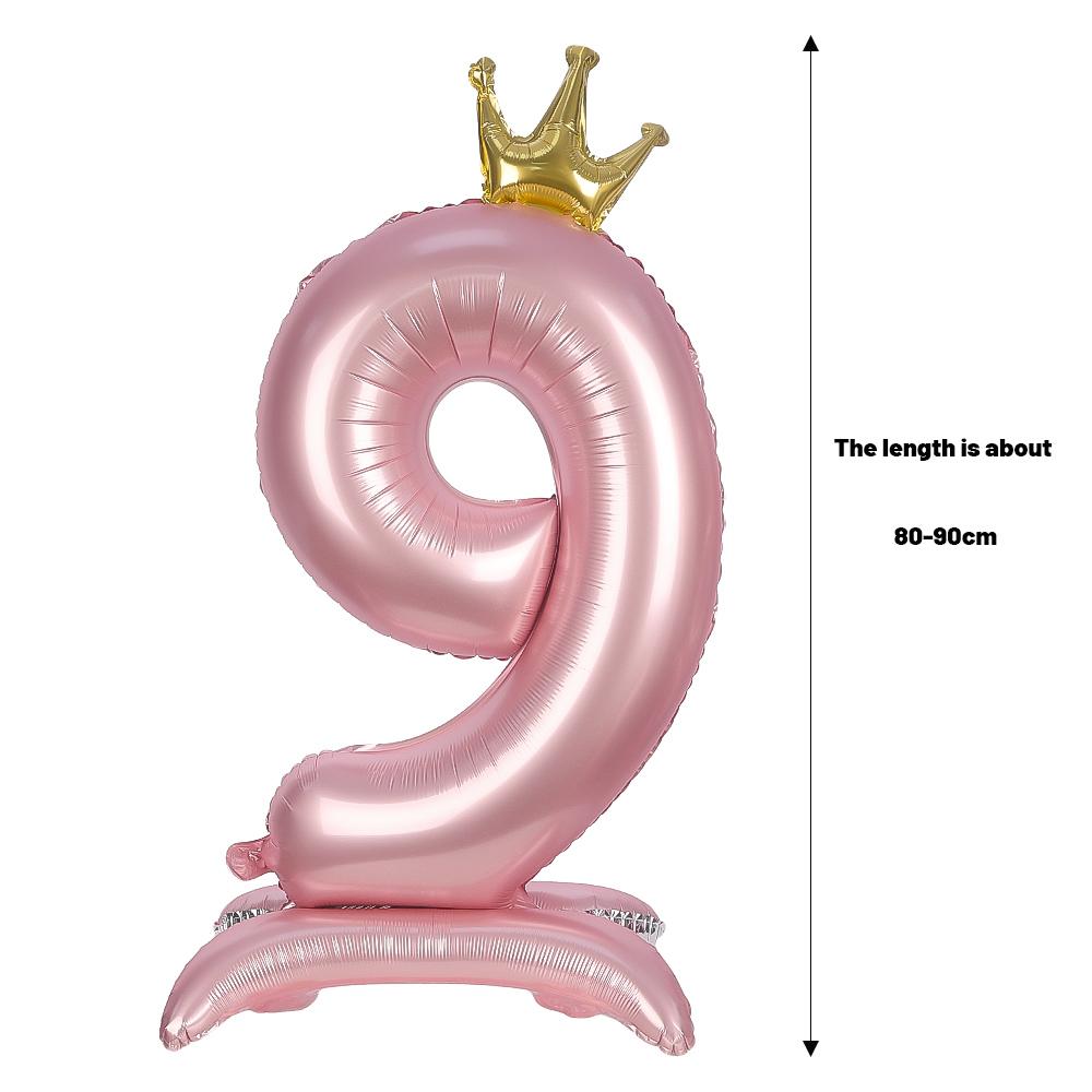 42-дюймовый декоративный розовый алюминиевый фольгированный цифровой воздушный шар с цифрой для украшения дня рождения, принадлежности для девочек на день рождения