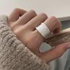 Регулируемое Геометрическое Кольцо с Текстурой Твист - Модное Женское Широкое Кольцо на Указательный Палец