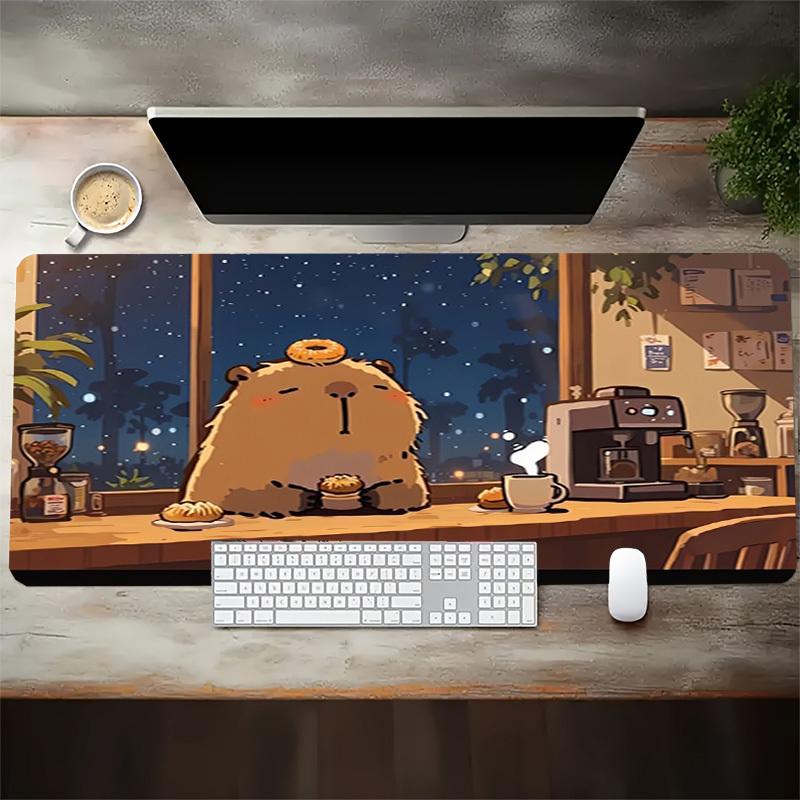 1pc Hamster in Coffee Shop at Night Computer Pad Mouse Pads for Desk,Gamers and Office Use 020207