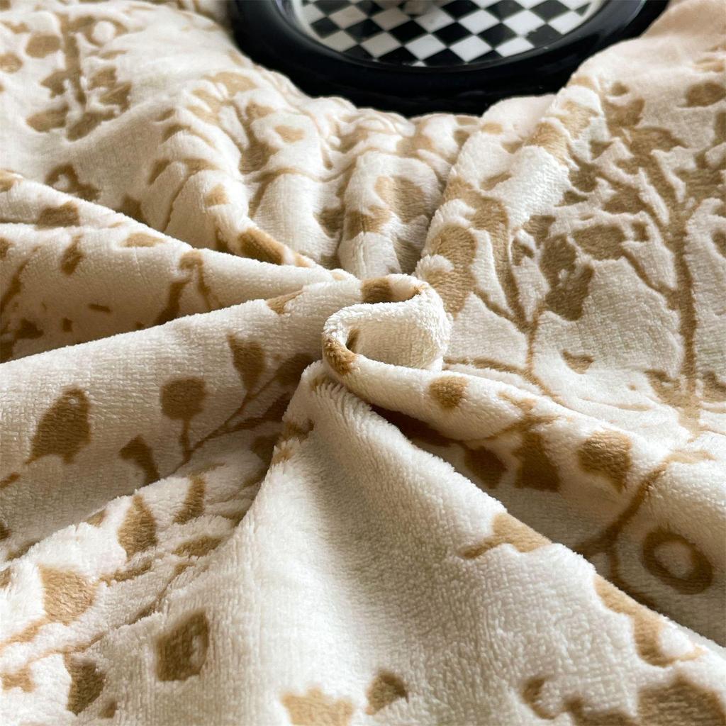 Ультра-толстое теплое осенне-зимнее бархатное резное постельное белье из 4 предметов - Класс А, Антистатическое, Идеально для мамы и малыша.