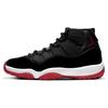 Кроссовки унисекс Air 11 Retro Bred 2019 Черно-белые Varsity-Red 378037-061